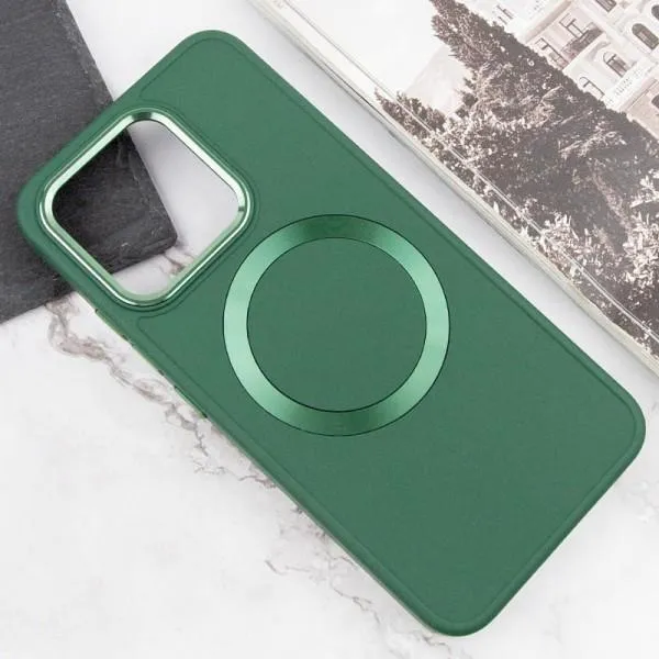 TPU чехол Bonbon Metal Style with Magnetic Fit для Xiaomi 14 Pro — Зеленый — фото 4