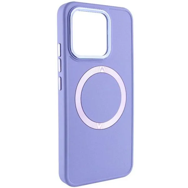 TPU чехол Bonbon Metal Style with Magnetic Fit для Xiaomi 14 Pro — Сиреневый — фото 1
