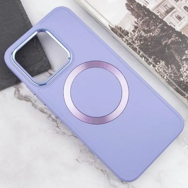 TPU чехол Bonbon Metal Style with Magnetic Fit для Xiaomi 14 Pro — Сиреневый — фото 4