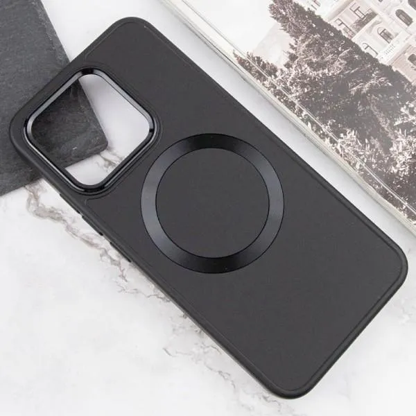 TPU чехол Bonbon Metal Style with Magnetic Fit для Xiaomi 14 Pro — Черный — фото 4