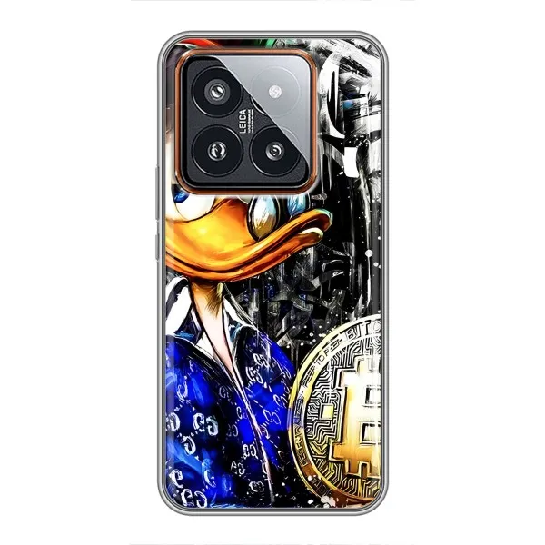 Чехол с принтом «Биткойн Скрудж» для Xiaomi 14 Pro