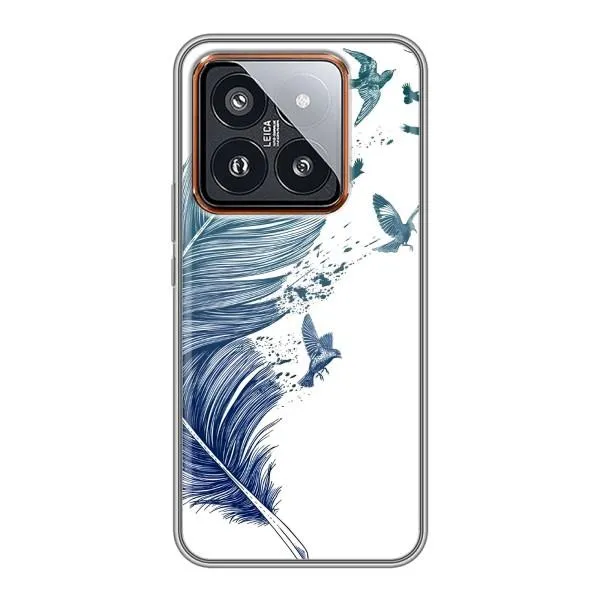 Чохол з принтом «Перо» для Xiaomi 14 Pro
