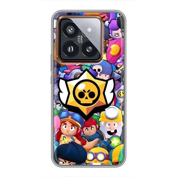 Чохол з принтом «Лого Brawl Stars» для Xiaomi 14 Pro