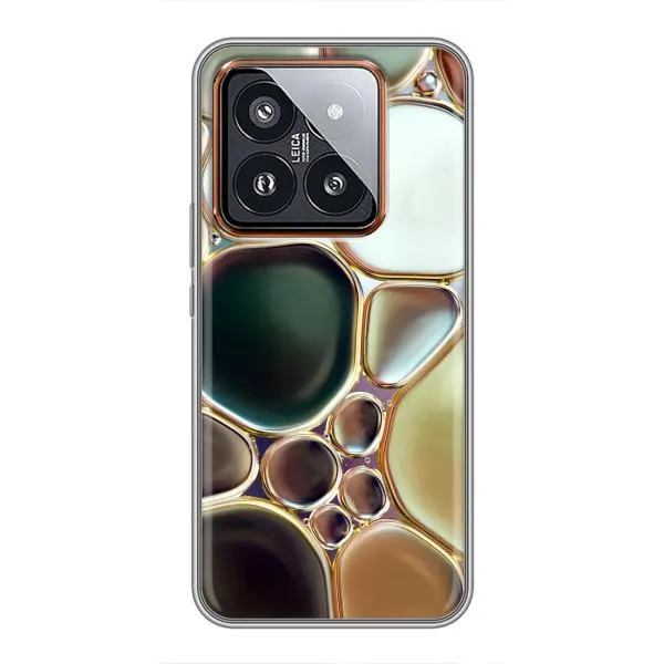 Чохол з принтом «Радужний Мрамор» для Xiaomi 14 Pro