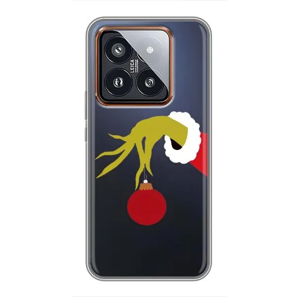 Чехол с принтом «Гринч с игрушкой» для Xiaomi 14 Pro