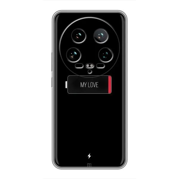 Чехол с принтом «Love battery» для Xiaomi 14 Ultra