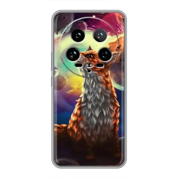 Чохол з принтом «Лисичка в космосі» для Xiaomi 14 Ultra