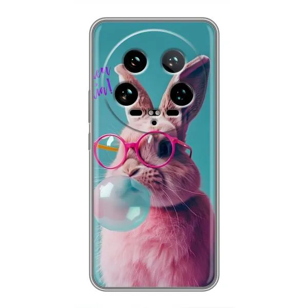 Чохол з принтом «Кролик в окулярах» для Xiaomi 14 Ultra