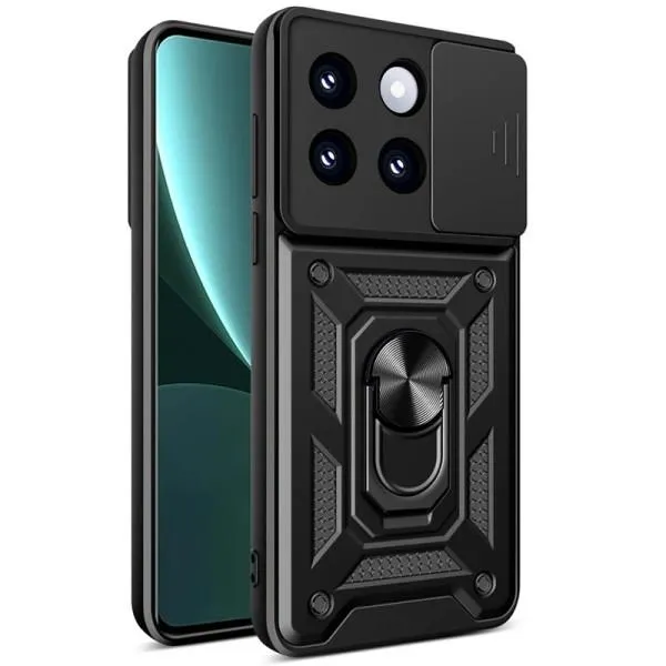 Ударостійкий чохол Camshield Serge Ring для Xiaomi 14 — Чорний — фото 1