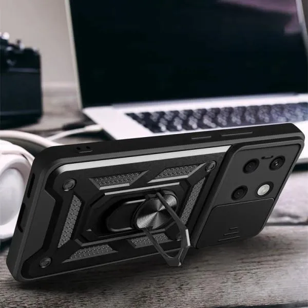 Ударостійкий чохол Camshield Serge Ring для Xiaomi 14 — Чорний — фото 4