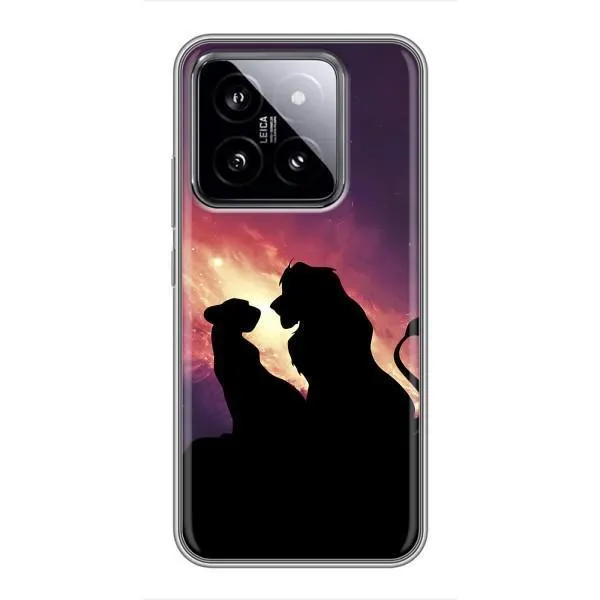 Чехол с принтом «Силуэт Симба и Налу» для Xiaomi 14