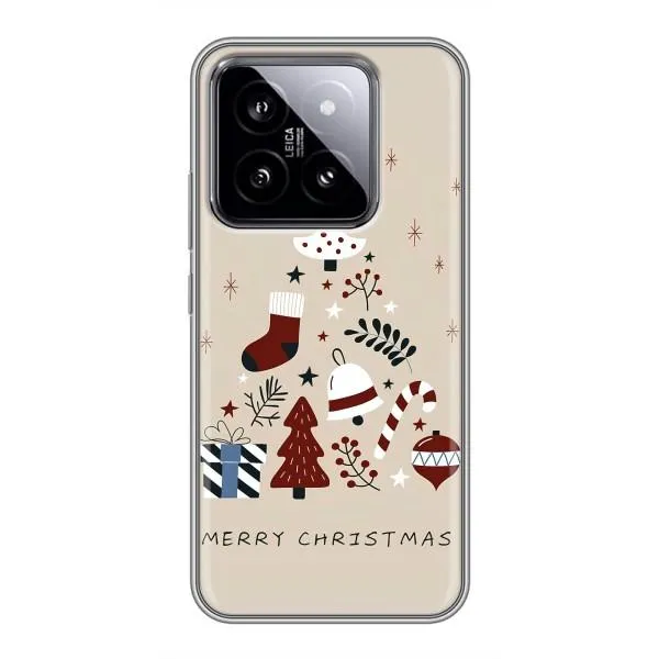 Чехол с принтом «Merry Christmas» для Xiaomi 14