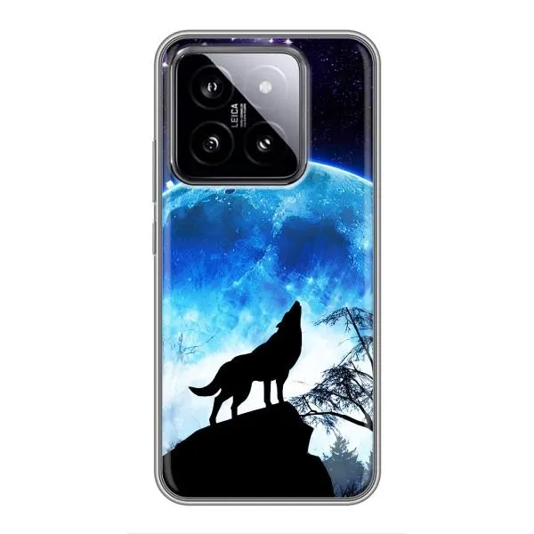 Чехол с принтом «Волк на луну» для Xiaomi 14