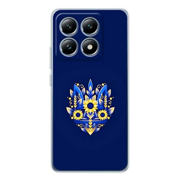 Чехол с принтом «Цветочный Герб» для Xiaomi 14T Pro Чехол с принтом «Цветочный Герб» для Xiaomi 14T Pro