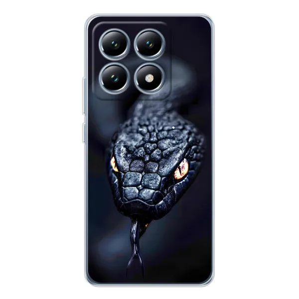 Чехол с принтом «Черная змея» для Xiaomi 14T Pro