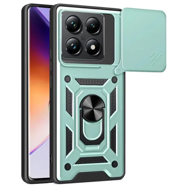 Чохол Ummi Camshield Serge Ring для Xiaomi 14T — Зелений