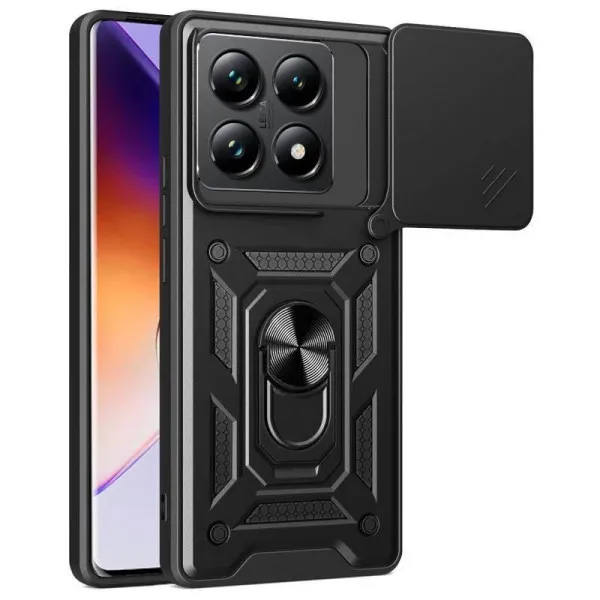 Чохол Ummi Camshield Serge Ring для Xiaomi 14T — Чорний