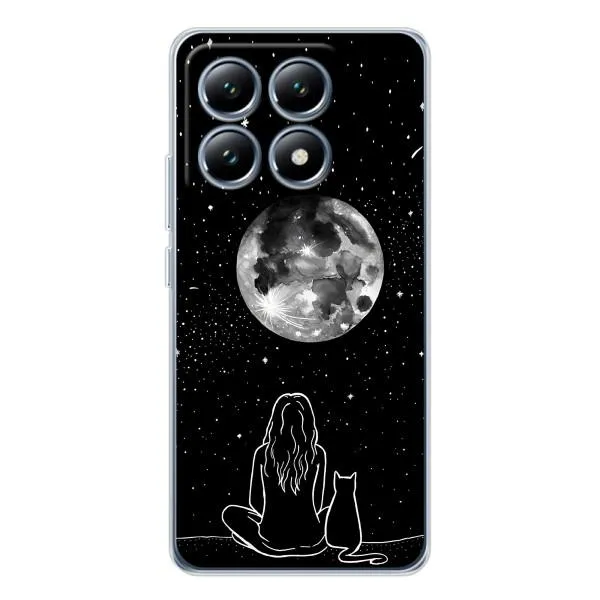 Чохол з принтом «Дівчина з котом» для Xiaomi 14T Чохол з принтом «Дівчина з котом» для Xiaomi 14T
