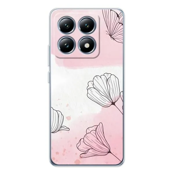 Чехол с принтом «Розовые цветы» для Xiaomi 14T