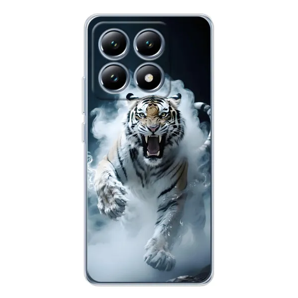 Чохол з принтом «Білий тигр у диму» для Xiaomi 14T Чохол з принтом «Білий тигр у диму» для Xiaomi 14T