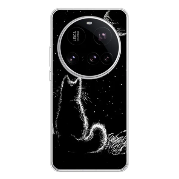Чохол з принтом «Котик і місяць» для Xiaomi 15 Ultra
