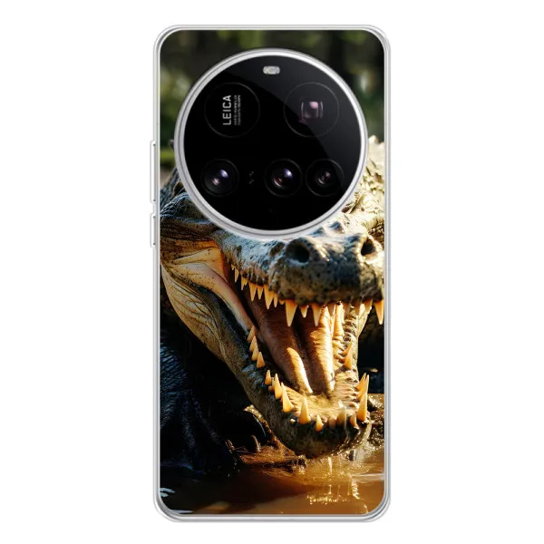 Чехол с принтом «Опасный крокодил» для Xiaomi 15 Ultra Чехол с принтом «Опасный крокодил» для Xiaomi 15 Ultra