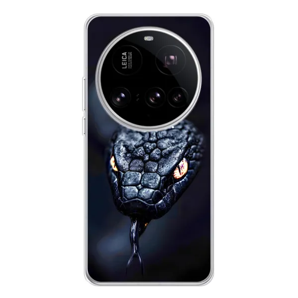 Чехол с принтом «Черная змея» для Xiaomi 15 Ultra Чехол с принтом «Черная змея» для Xiaomi 15 Ultra