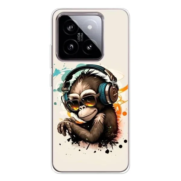 Чехол с принтом «Макака в наушниках» для Xiaomi 15 Чехол с принтом «Макака в наушниках» для Xiaomi 15