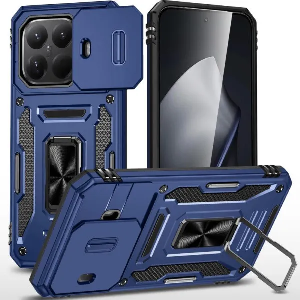 Ударопрочный чехол Camshield Army Ring для Xiaomi 15T Pro — Синий
