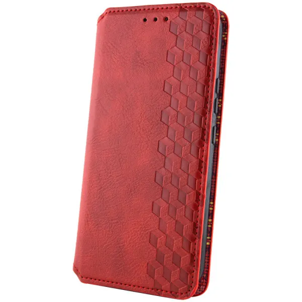 Кожаный чехол-книжка GETMAN Cubic (PU) для Xiaomi 15T Pro — Красный — фото 2