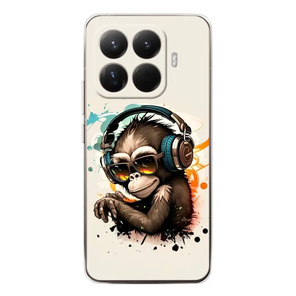 Чехол с принтом «Макака в наушниках» для Xiaomi 15T Pro