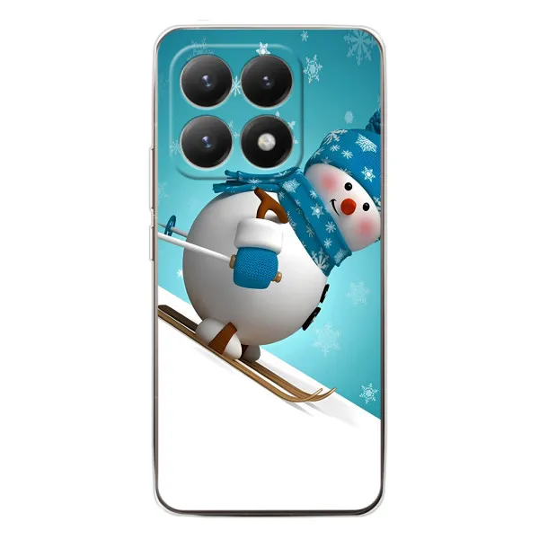 Чехол с принтом «Снеговик на лыжах» для Xiaomi 15T