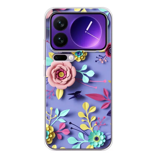 Чохол з принтом «Дизайн квітів» для Xiaomi 17 Pro Max