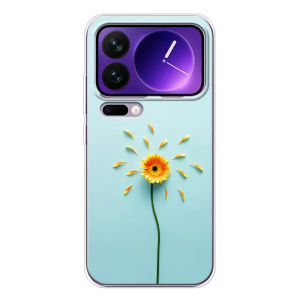 Чохол з принтом «Жовта квітка» для Xiaomi 17 Pro Max