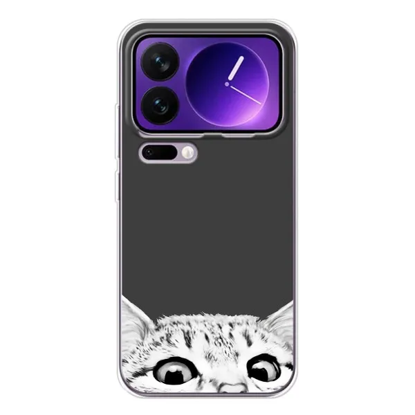 Чохол з принтом «Виглядає котик» для Xiaomi 17 Pro Max