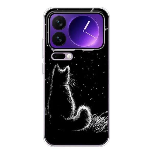 Чехол с принтом «Котик и луна» для Xiaomi 17 Pro Max