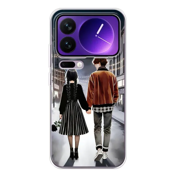 Чохол з принтом «Венздей та Тайлер» для Xiaomi 17 Pro Max Чохол з принтом «Венздей та Тайлер» для Xiaomi 17 Pro Max