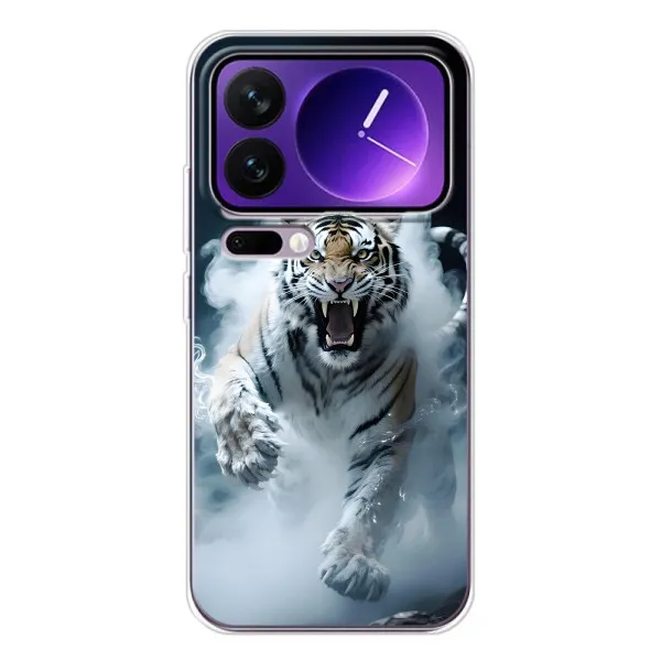 Чехол с принтом «Белый тигр в дыму» для Xiaomi 17 Pro Max Чехол с принтом «Белый тигр в дыму» для Xiaomi 17 Pro Max