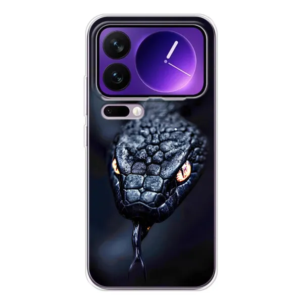 Чехол с принтом «Черная змея» для Xiaomi 17 Pro Max Чехол с принтом «Черная змея» для Xiaomi 17 Pro Max