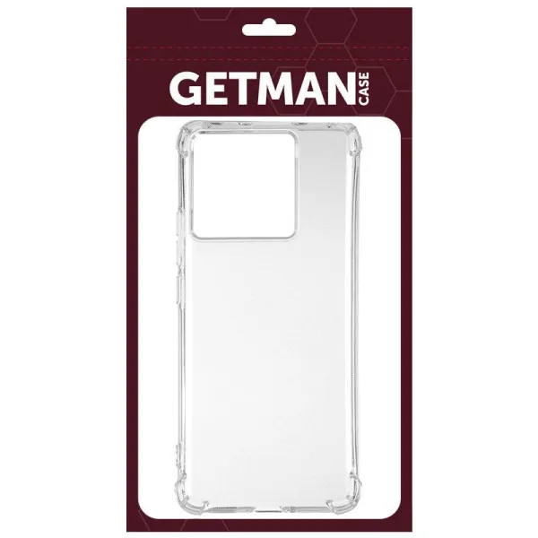 TPU чохол GETMAN Ease logo посилені кути для Xiaomi 17 Pro — Прозорий — фото 2