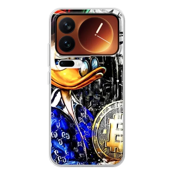 Чехол с принтом «Биткойн Скрудж» для Xiaomi 17 Pro