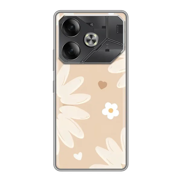 Чохол з принтом «Бежеві квіти» для Xiaomi 18 Pro Max