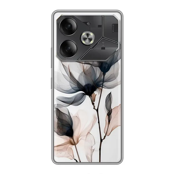 Чехол с принтом «Цветы на белом» для Xiaomi 18 Pro