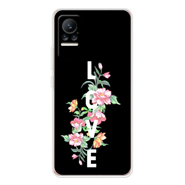 Чехол с принтом «Цветы LOVE» для Xiaomi Civi 1S