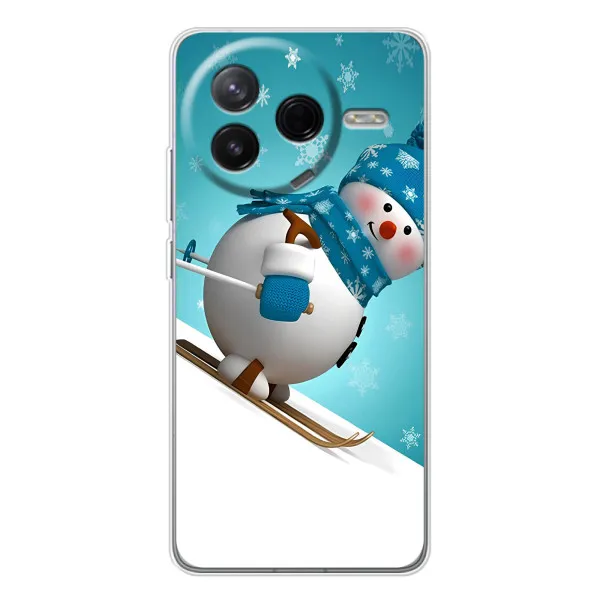 Чехол с принтом «Снеговик на лыжах» для Xiaomi Civi 4Pro