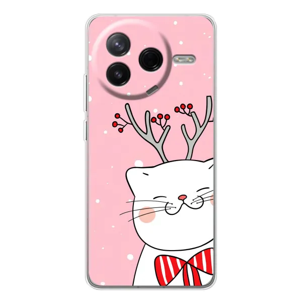 Чехол с принтом «Зимний кот» для Xiaomi Civi 4Pro