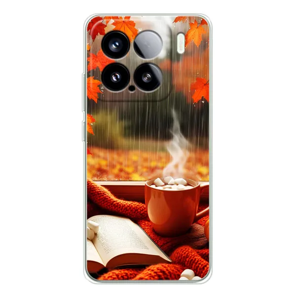 Чехол с принтом «Кофе и дождь» для Xiaomi Civi 5Pro