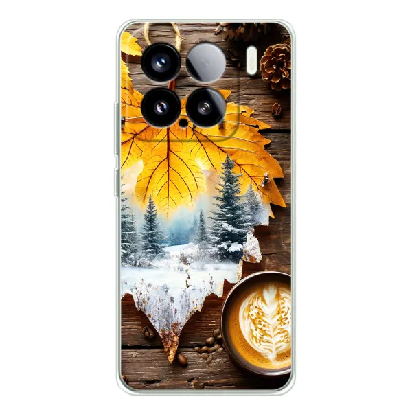 Чехол с принтом «Осенне-зимний кофе» для Xiaomi Civi 5Pro