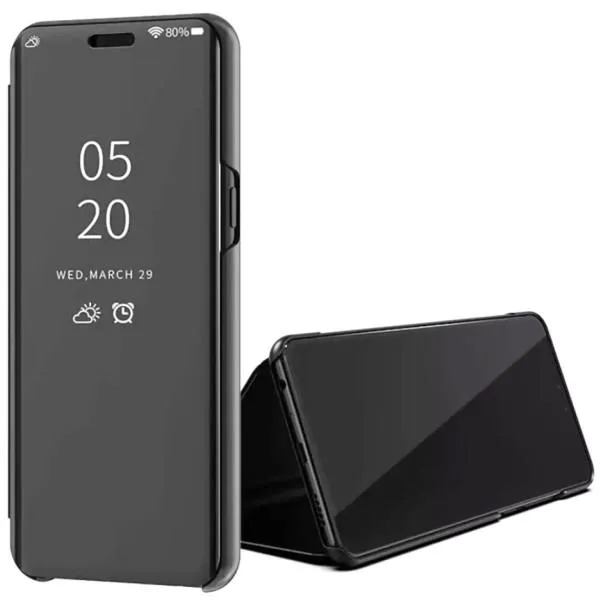 Чехол-книжка Clear View Standing Cover для Xiaomi Mi 10T Lite / Redmi Note 9 Pro 5G — Черный — фото 2