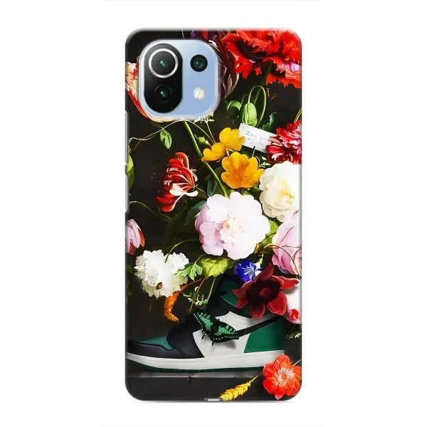 Чехол с принтом «Nike цветы» для Xiaomi Mi 11 Lite